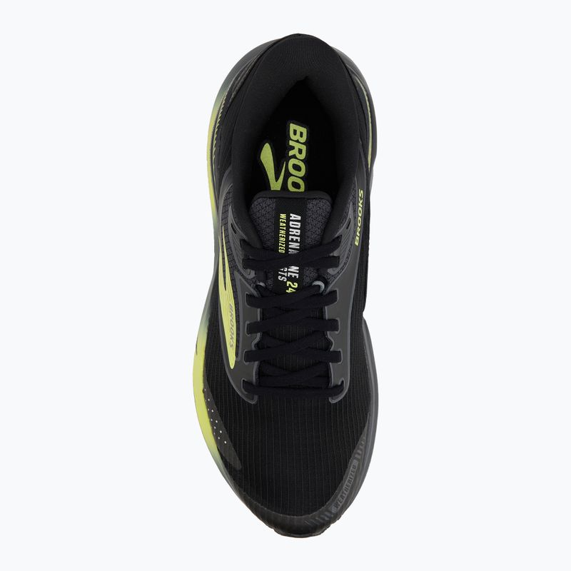 Men's running shoes Brooks Adrenaline GTS 24 Weatherized black/ebony/new yellow 5