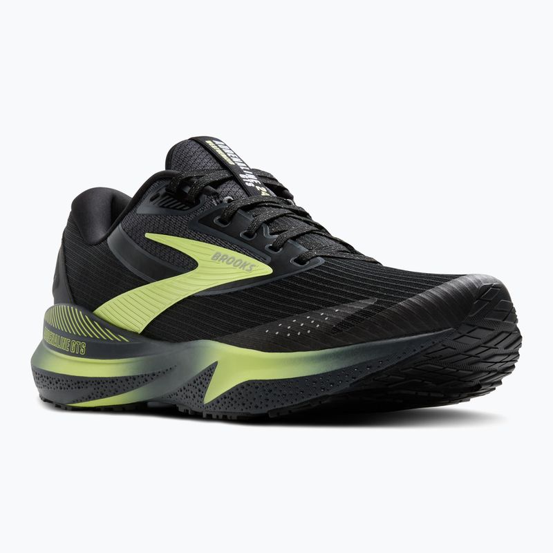 Men's running shoes Brooks Adrenaline GTS 24 Weatherized black/ebony/new yellow 8