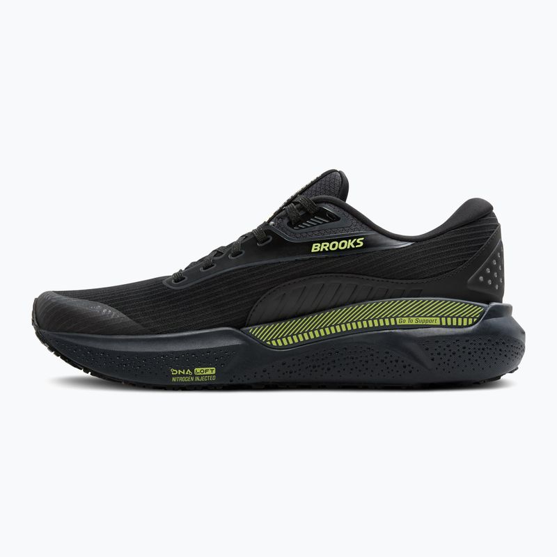 Men's running shoes Brooks Adrenaline GTS 24 Weatherized black/ebony/new yellow 10