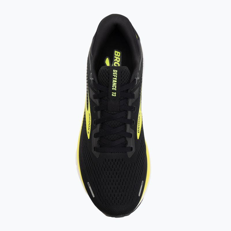 Men's running shoes Brooks Defyance 13 black/yellow/white 5
