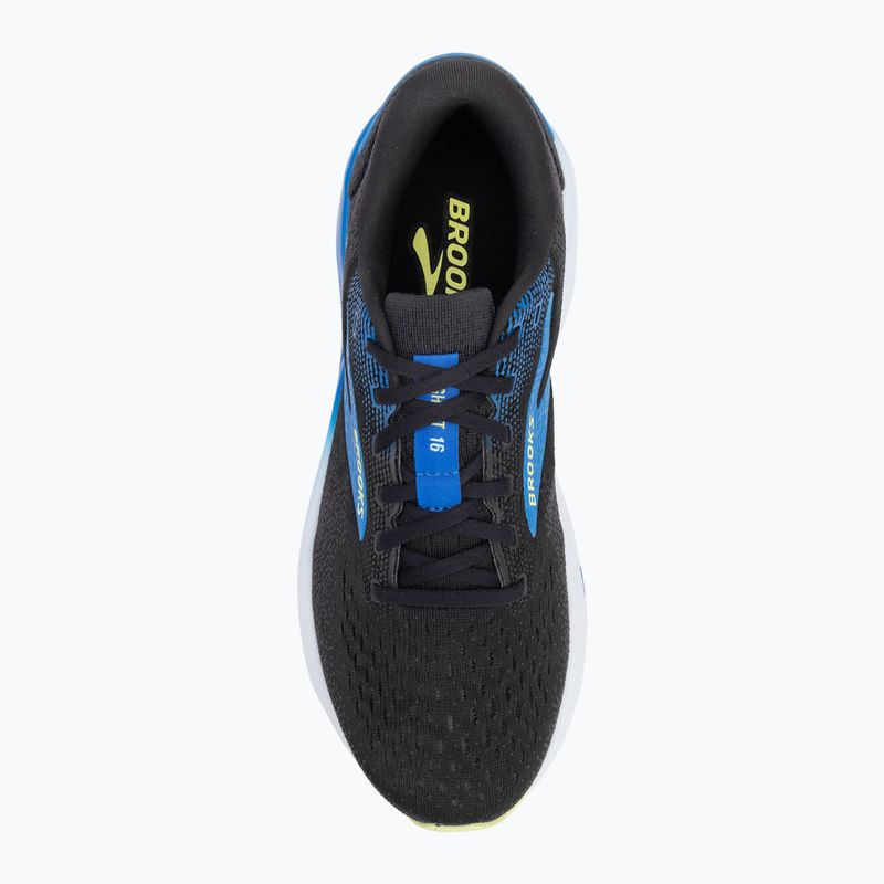 Men's running shoes Brooks Ghost 16 black/cobalt/neo yellow 5