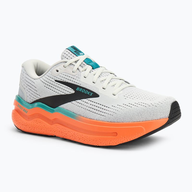 Brooks Ghost Max 2 men's running shoes oyster mushroom/orange /teal