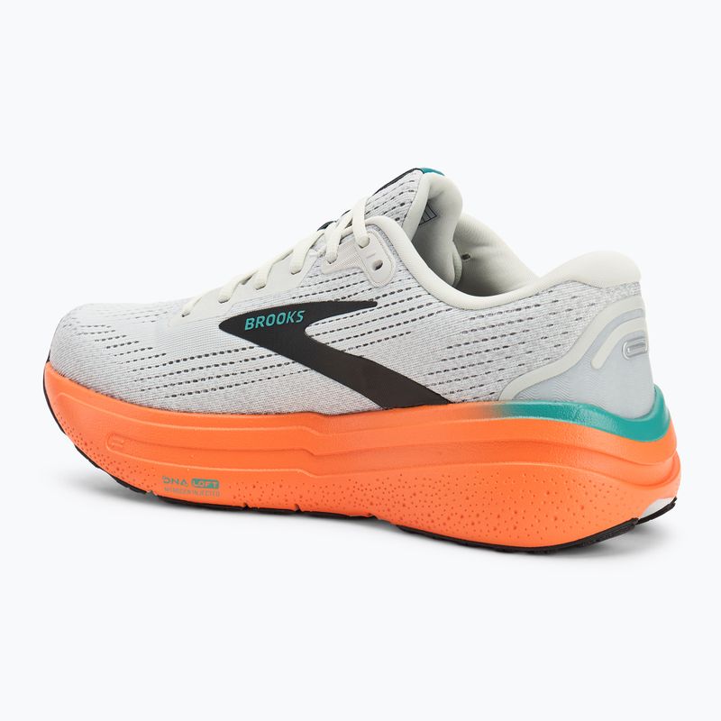 Brooks Ghost Max 2 men's running shoes oyster mushroom/orange /teal 3