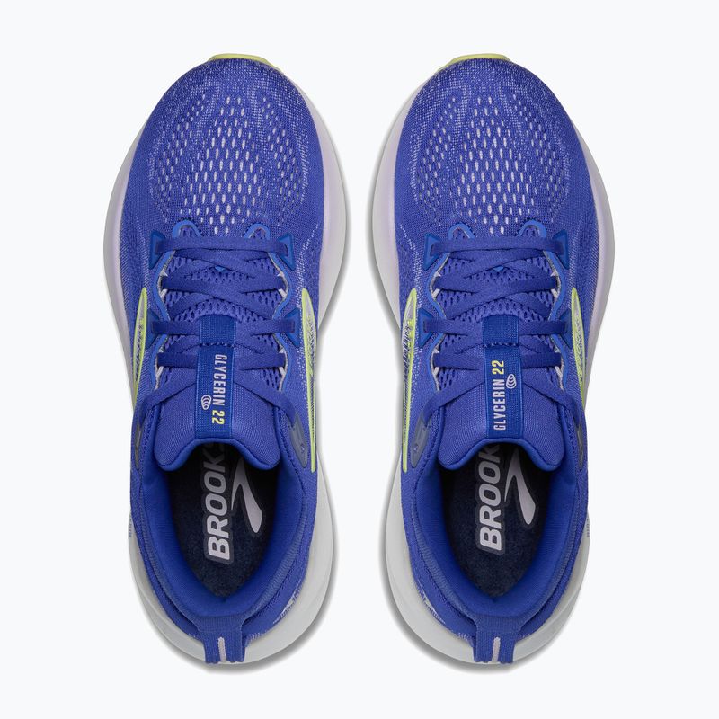 Women's running shoes Brooks Glycerin 22 amparo blue/hyper iris/yellow 11