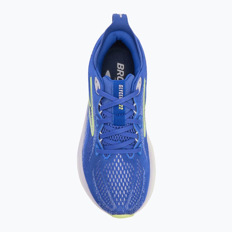 Women's running shoes Brooks Glycerin 22 amparo blue/hyper iris/yellow 5