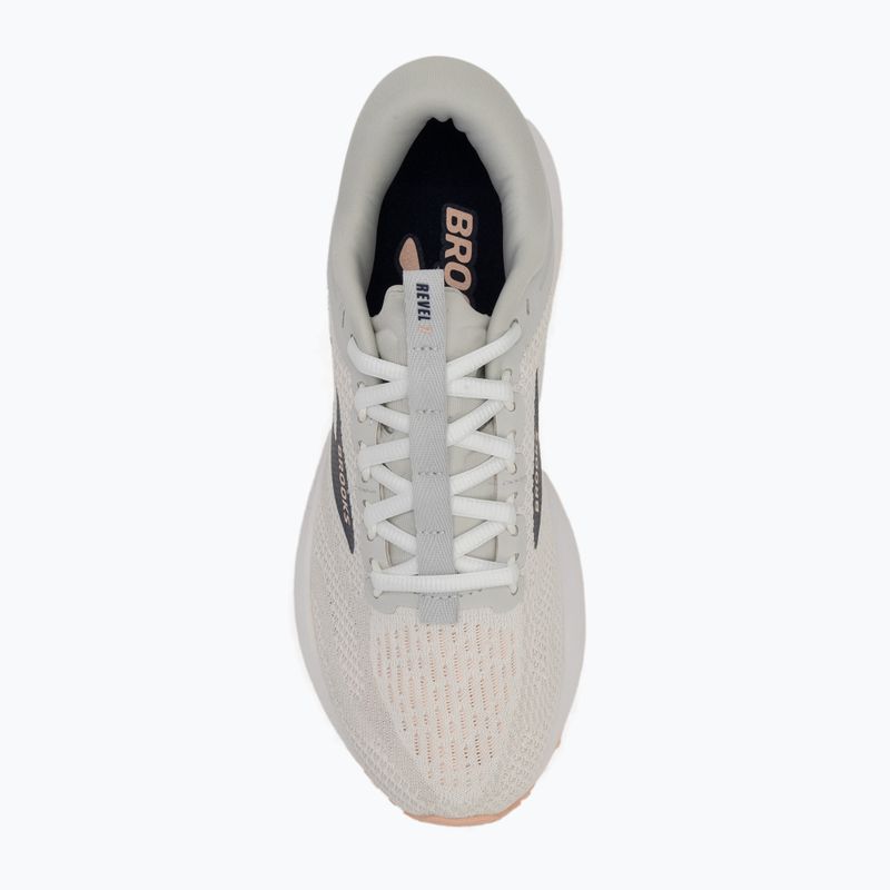 Women's running shoes Brooks Revel 7 oyster/white/tropical peach 5