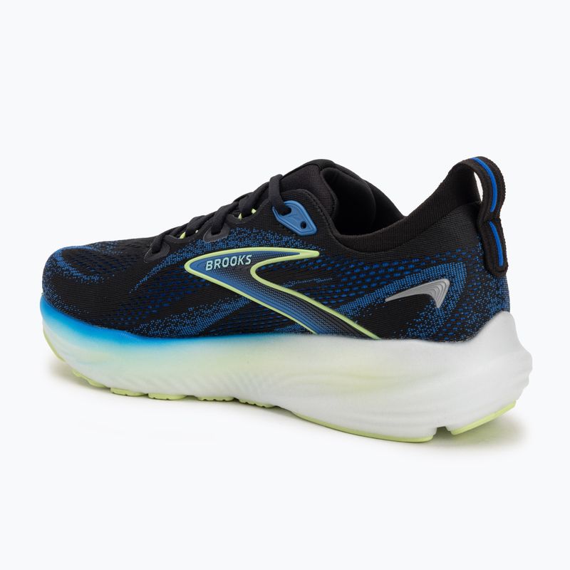 Men's running shoes Brooks Glycerin 22 wide fit black/cobalt/neo yellow 3