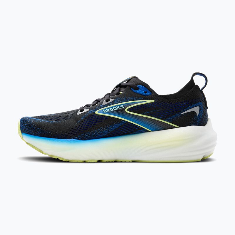 Men's running shoes Brooks Glycerin 22 wide fit black/cobalt/neo yellow 10