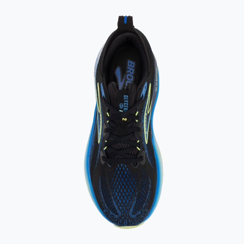 Men's running shoes Brooks Glycerin GTS 22 black/cobalt/neo yellow 5