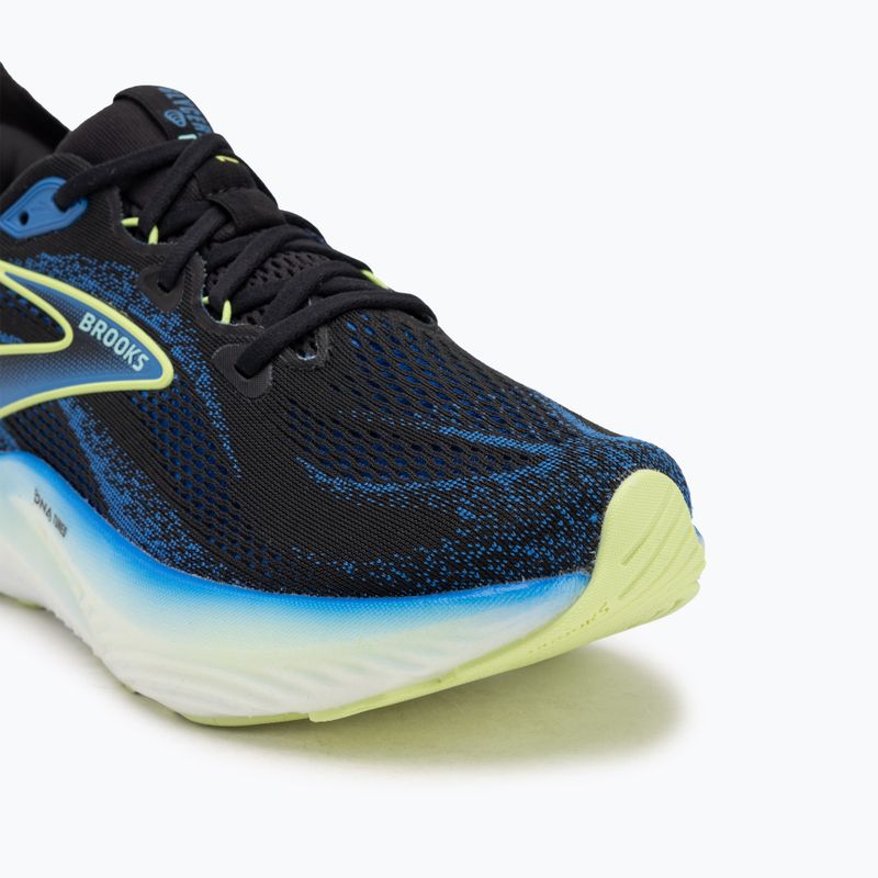 Men's running shoes Brooks Glycerin GTS 22 black/cobalt/neo yellow 7