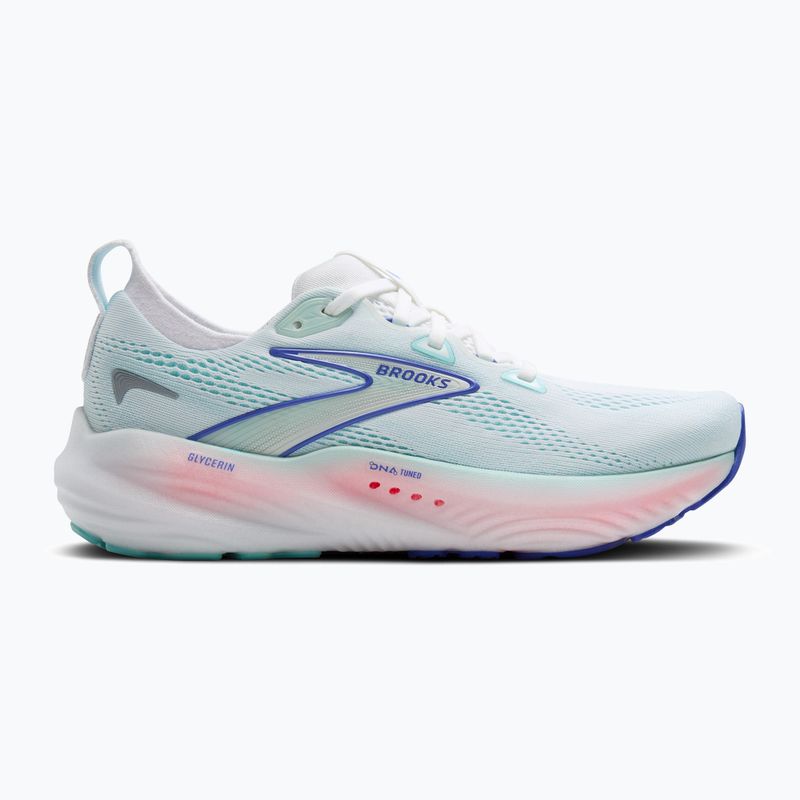 Women's running shoes Brooks Glycerin 22 wide fit white/limpet shell/amparo blue 9