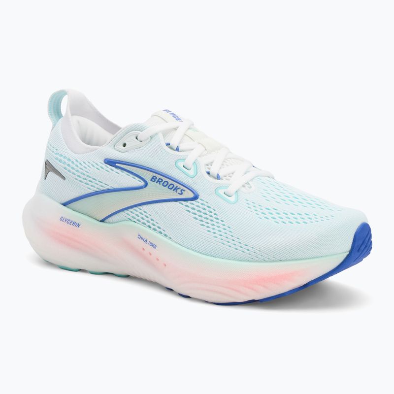Women's running shoes Brooks Glycerin 22 wide fit white/limpet shell/amparo blue