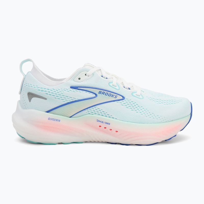 Women's running shoes Brooks Glycerin 22 wide fit white/limpet shell/amparo blue 2