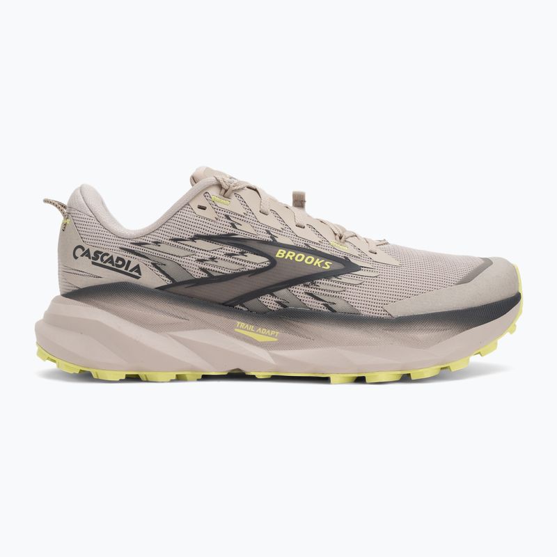Men's running shoes Brooks Cascadia 19 chateau/ebony/sunny lime 2