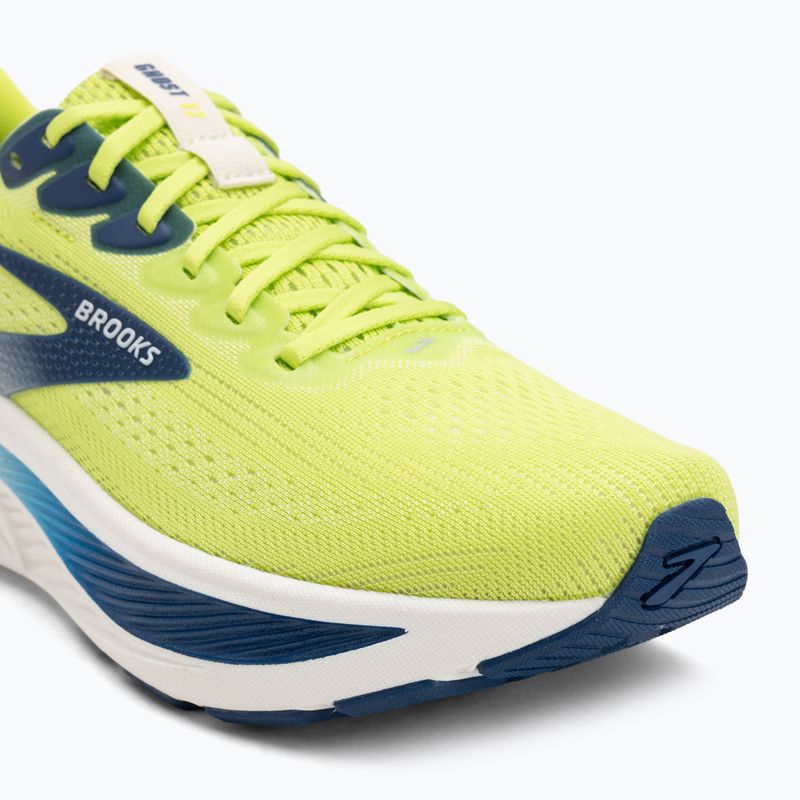 Men's running shoes Brooks Ghost 17 acid lime/navy/white 7