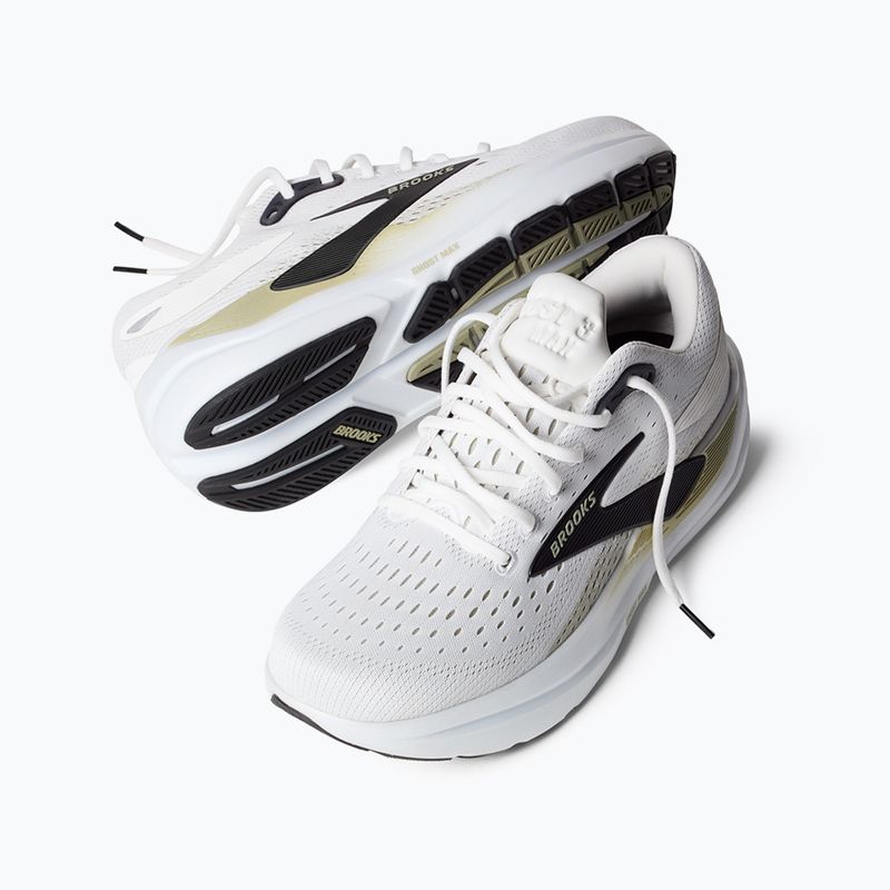 Men's running shoes Brooks Ghost Max 3 bright white/tea/black 9