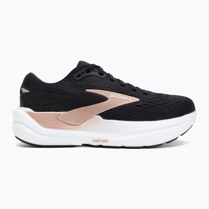 Women's running shoes Brooks Ghost Max 3 black/black/rose gold 2