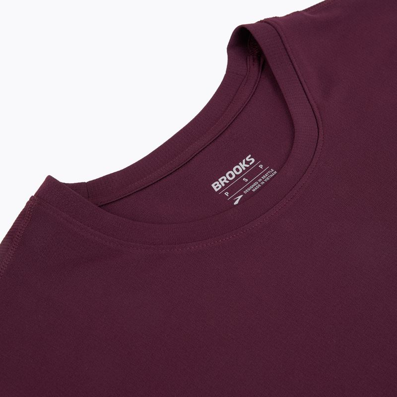 Men's running top Brooks Dash burgundy blaze 3