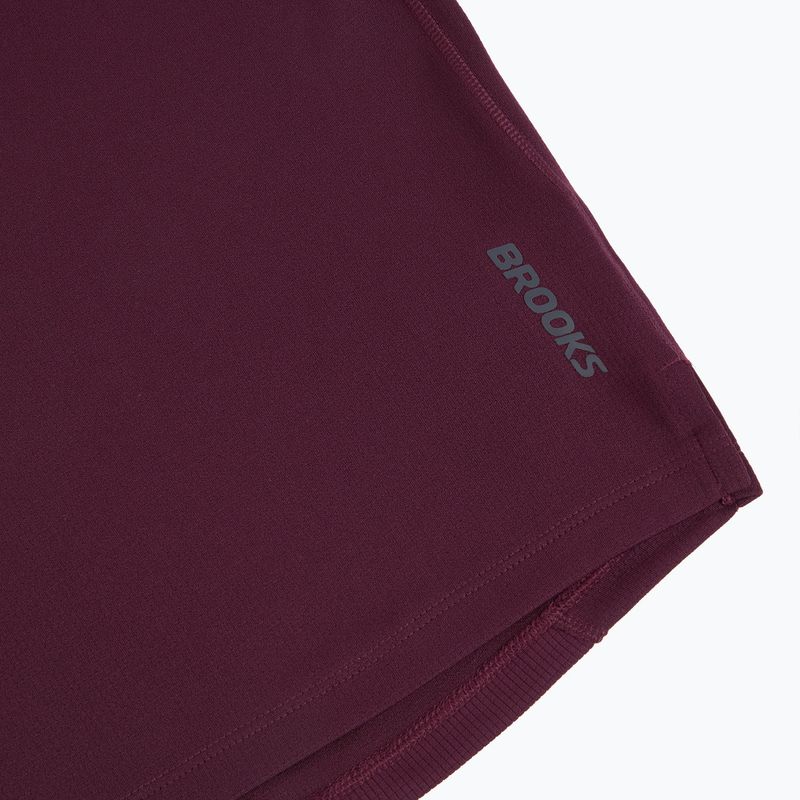 Men's running top Brooks Dash burgundy blaze 4