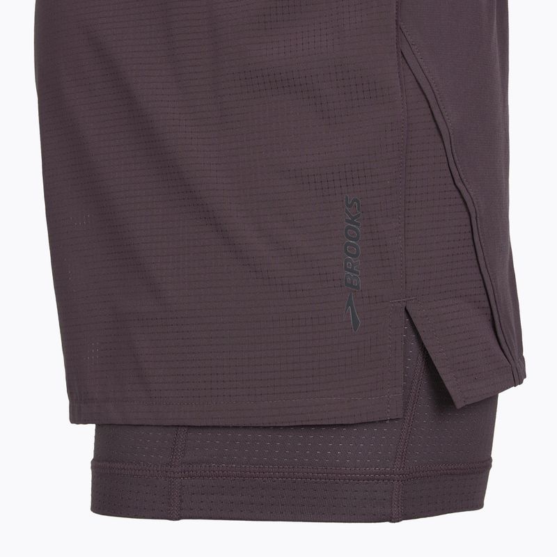 Men's running shorts Brooks High Point 5" 2IN1 2.0 dark russet 3