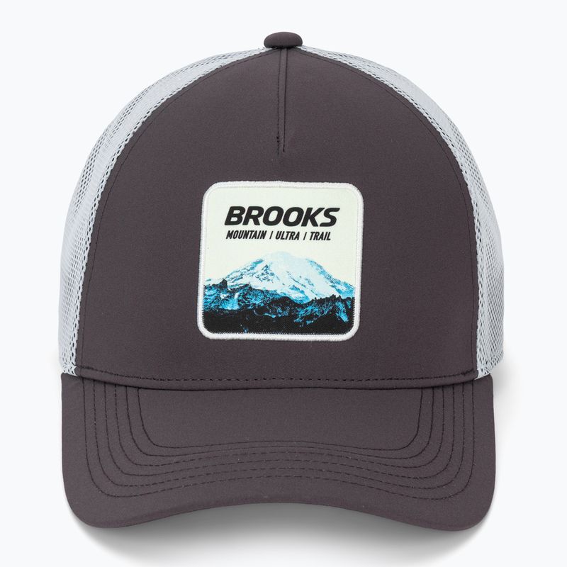 Baseball cap Brooks Surge Trucker dark russet/white/atomic blue 2