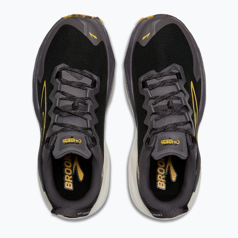 Men's running shoes Brooks Caldera 8 black/rabbit/zest 7
