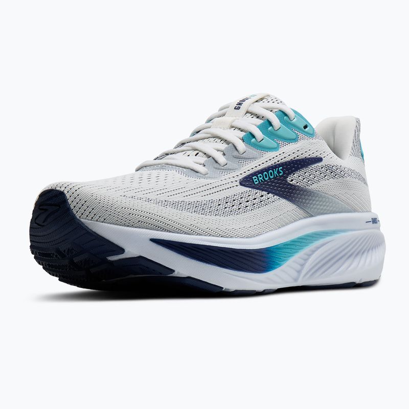Men's running shoes Brooks Ghost 17 white/beacon blue/ipanema 4
