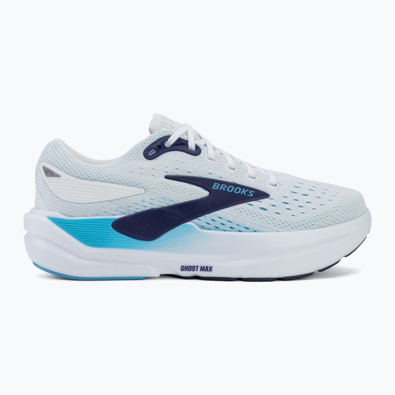 Men's running shoes Brooks Ghost Max 3 bright white/beacon blue/teal 2