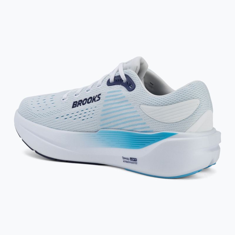 Men's running shoes Brooks Ghost Max 3 bright white/beacon blue/teal 3