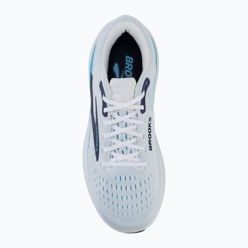Men's running shoes Brooks Ghost Max 3 bright white/beacon blue/teal 5