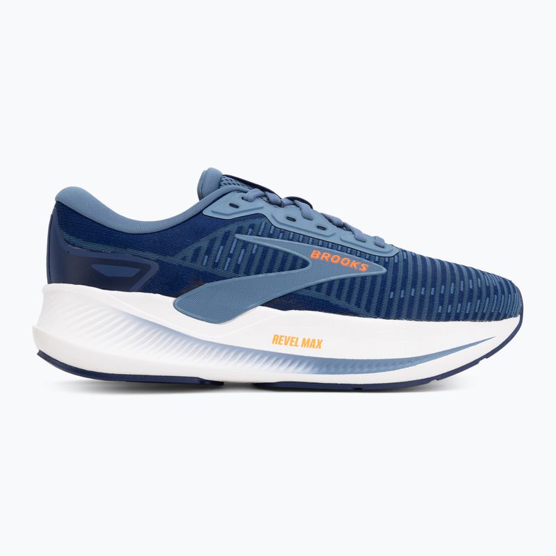 Men's running shoes Brooks Revel Max beacon blue/moonlight/orange 2