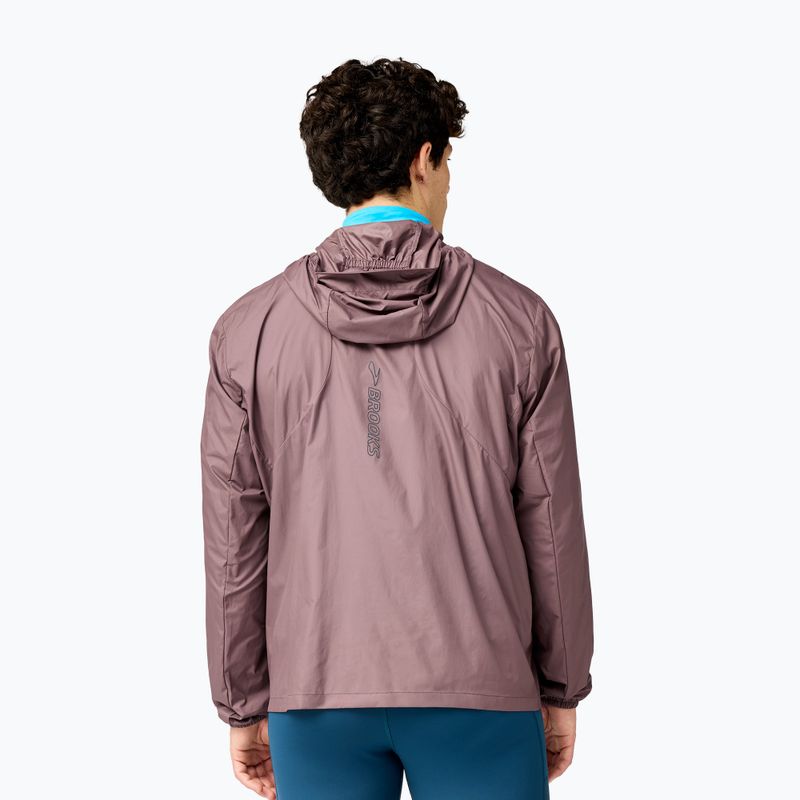 Men's running jacket Brooks Canopy Packable Jacket brown 2