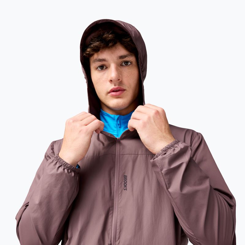 Men's running jacket Brooks Canopy Packable Jacket brown 3