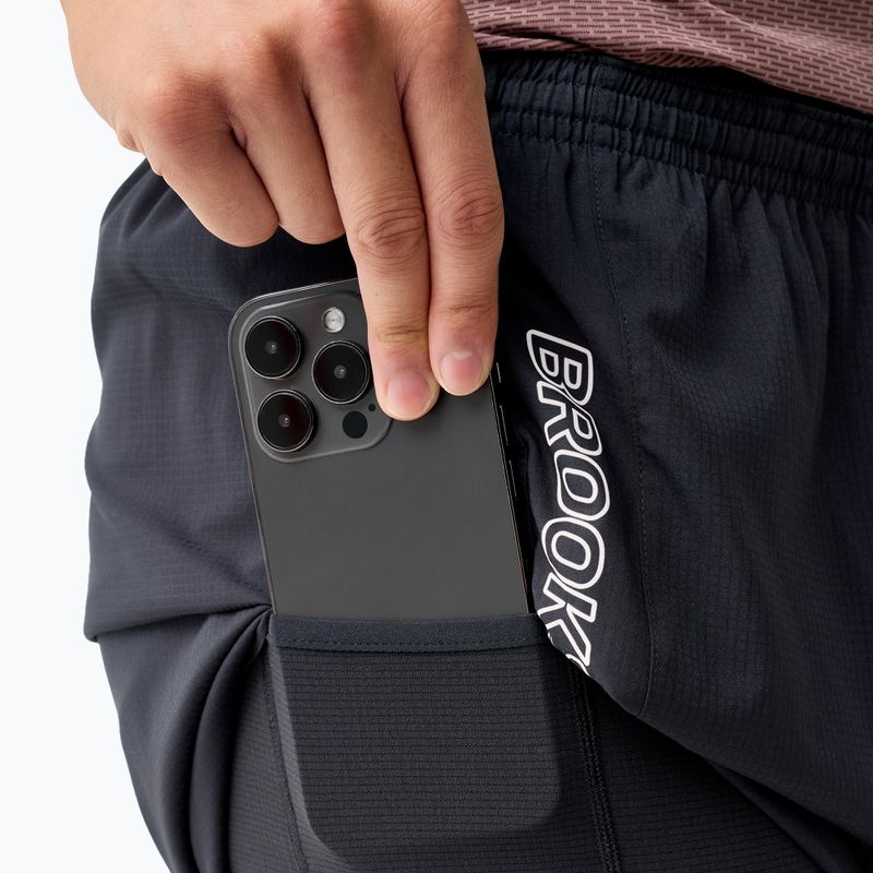 Men's running shorts Brooks Cascadia 2-in-1 Short black 5