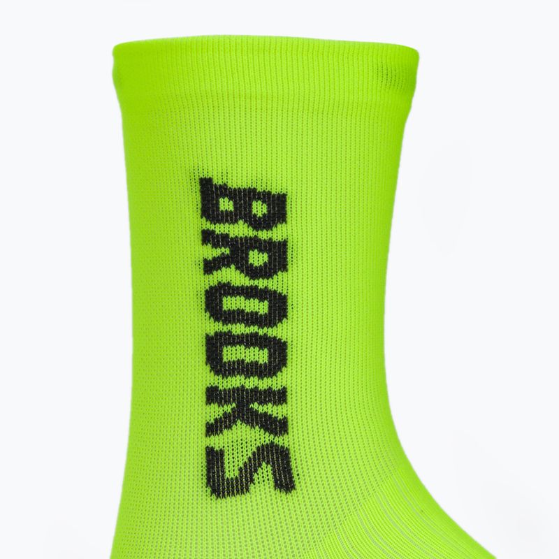Running socks Brooks Ghost Crew yellow 3