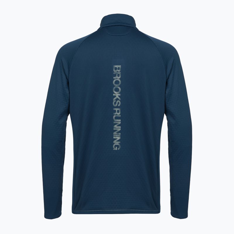 Men's running sweatshirt Brooks Thermal Reflective 1/2 Zip blue 2