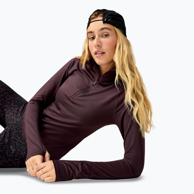 Women's running sweatshirt Brooks Dash 1/2 Zip 3.0 brown 3