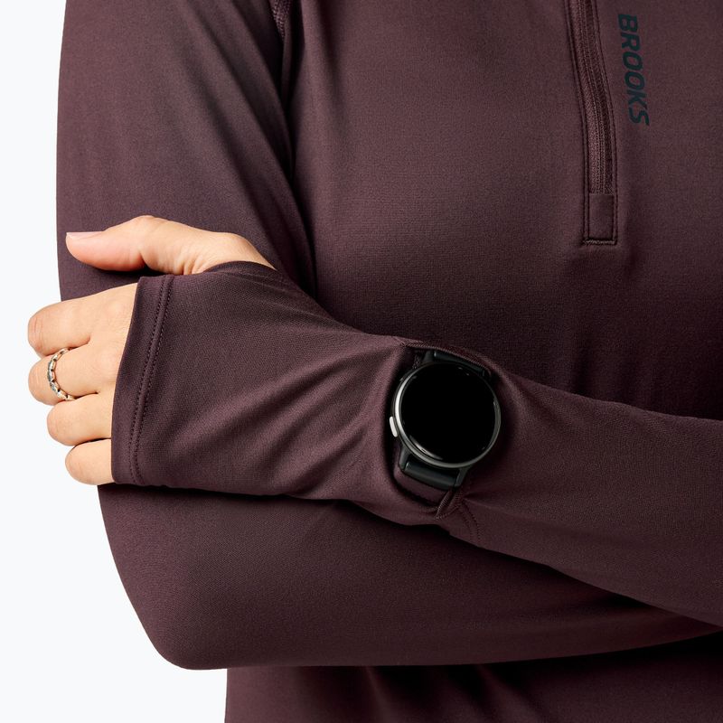 Women's running sweatshirt Brooks Dash 1/2 Zip 3.0 brown 4