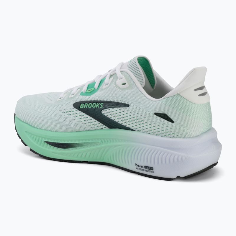 Men's running shoes Brooks Ghost 18 white/spring bud/spruce 3