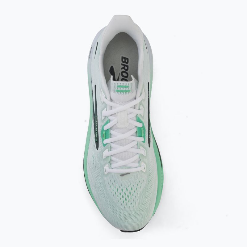 Men's running shoes Brooks Ghost 18 white/spring bud/spruce 5