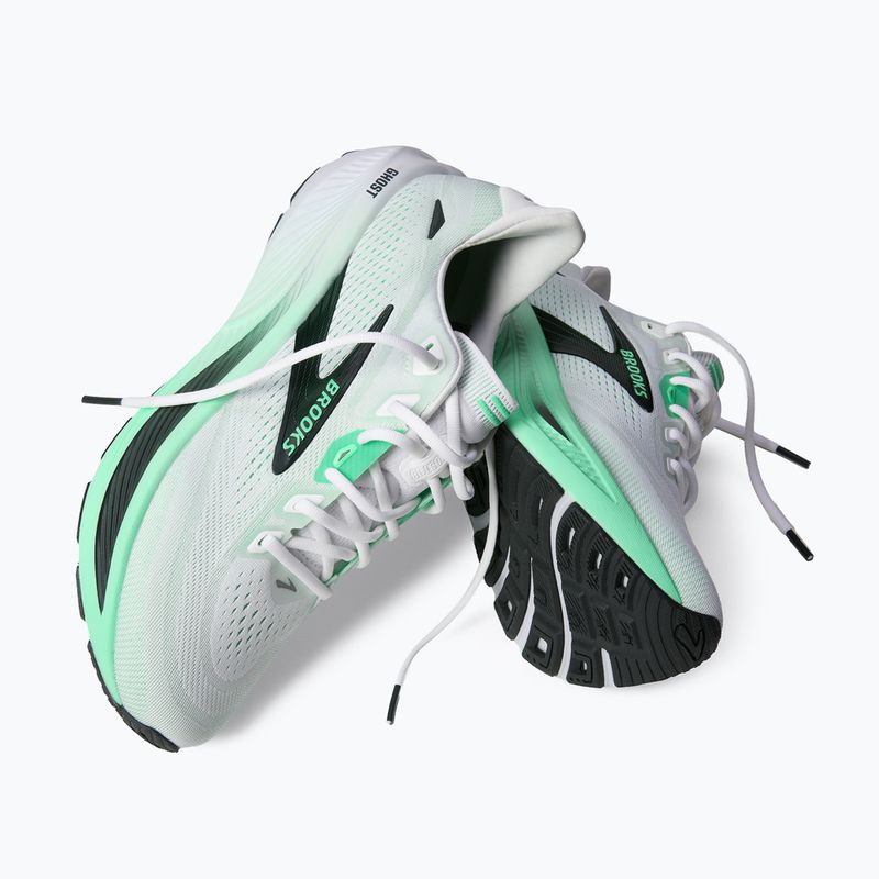 Men's running shoes Brooks Ghost 18 white/spring bud/spruce 6