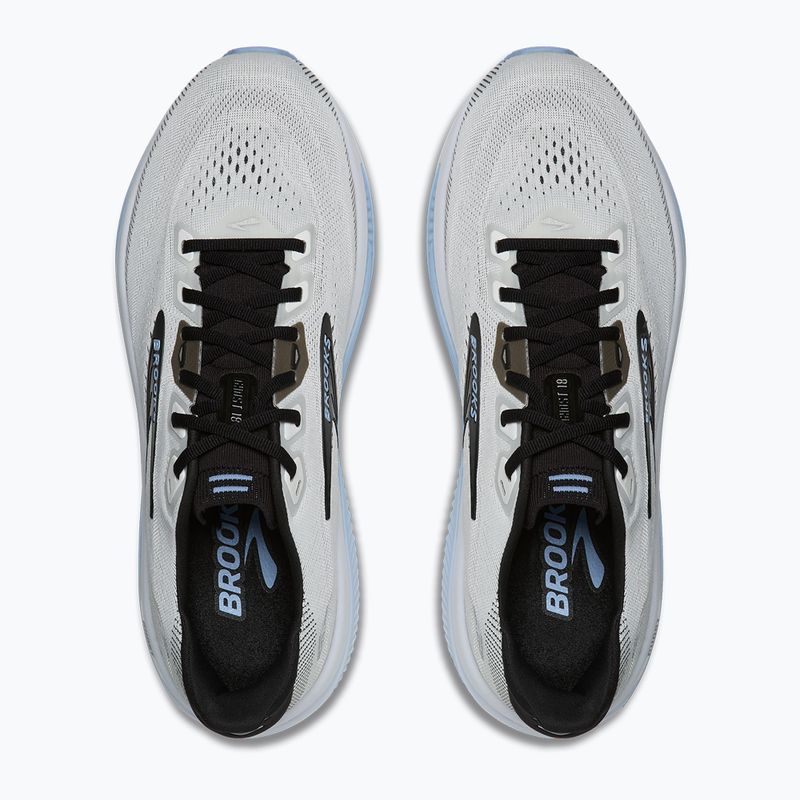 Men's running shoes Brooks Ghost 18 white/black/open air 5
