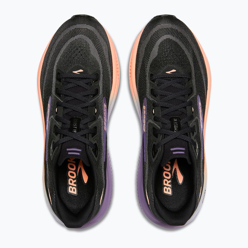 Women's running shoes Brooks Ghost 18 black/mulled grape/peach 5