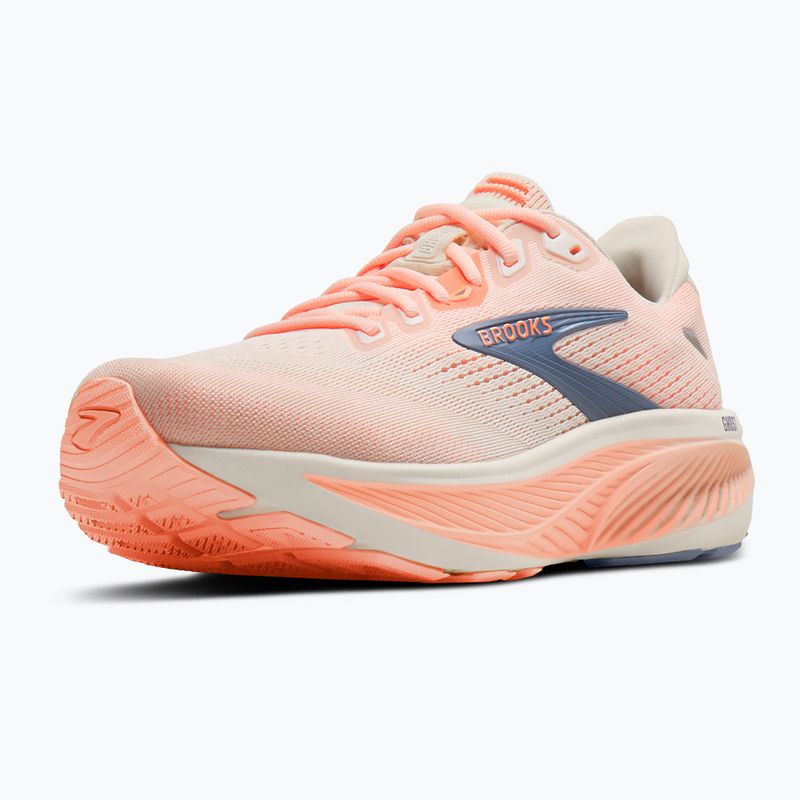 Women's running shoes Brooks Ghost 18 star white/cyber peach/grey 4