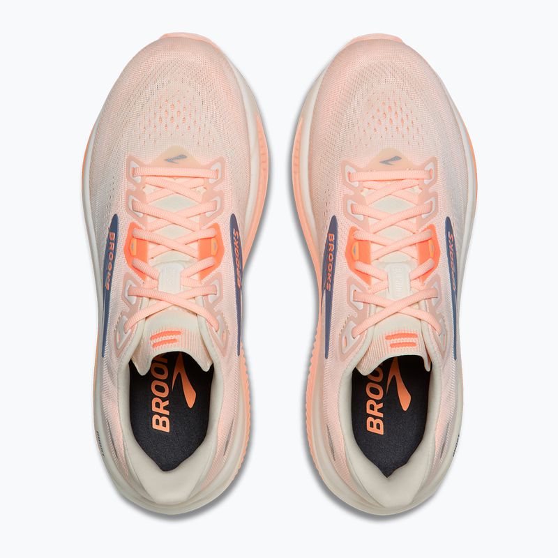 Women's running shoes Brooks Ghost 18 star white/cyber peach/grey 7