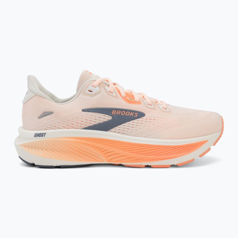 Women's running shoes Brooks Ghost 18 star white/cyber peach/grey 2