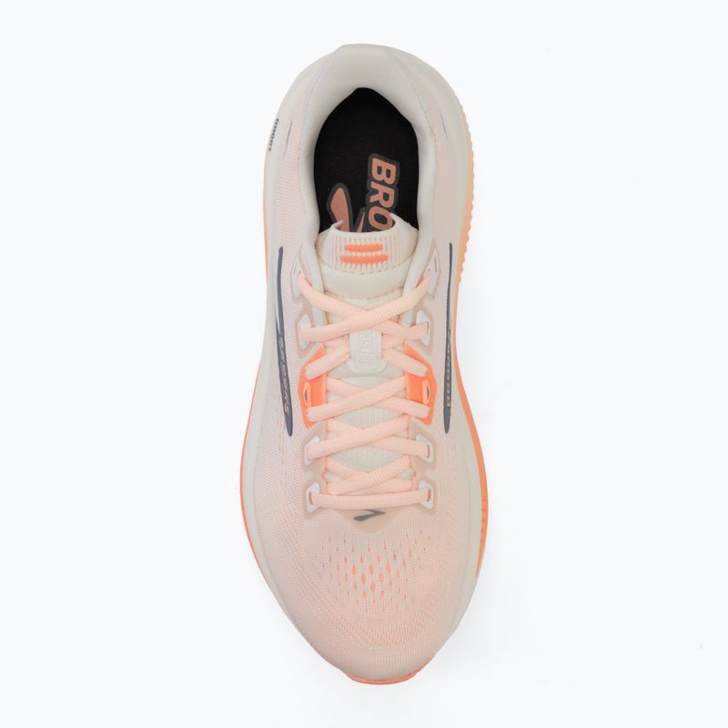Women's running shoes Brooks Ghost 18 star white/cyber peach/grey 5