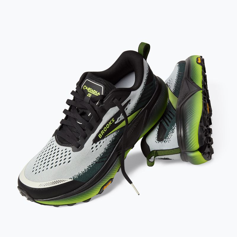 Men's running shoes Brooks Cascadia 20 grey/black/nightlife 6