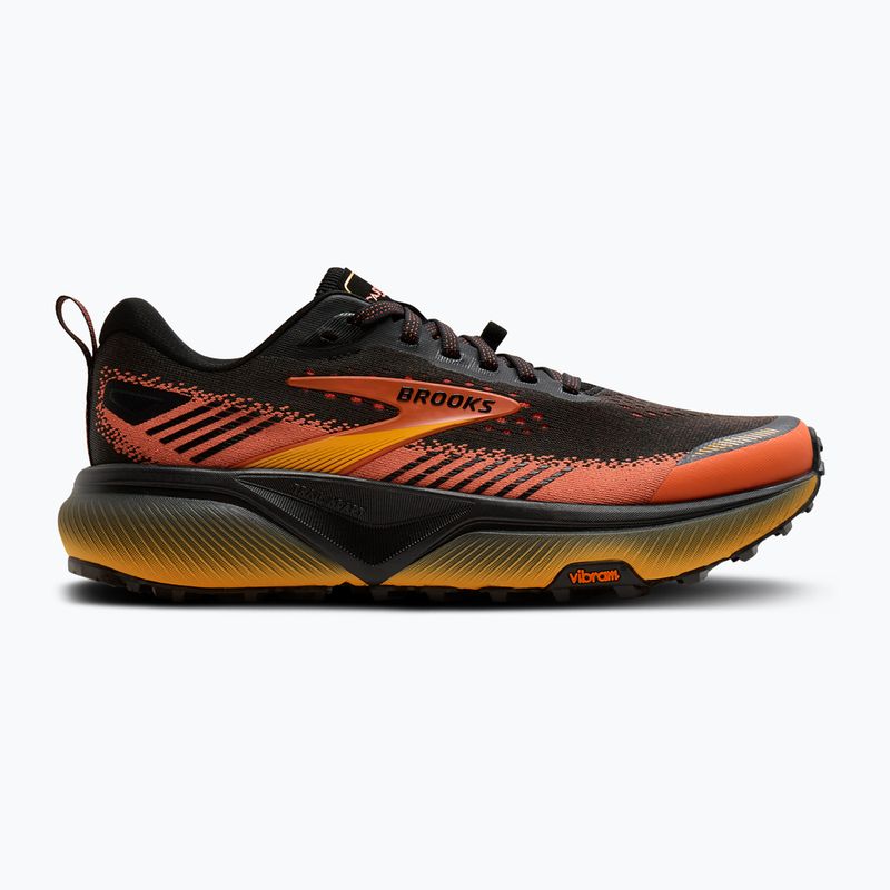 Men's running shoes Brooks Cascadia 20 black/tigerlily/orange 2