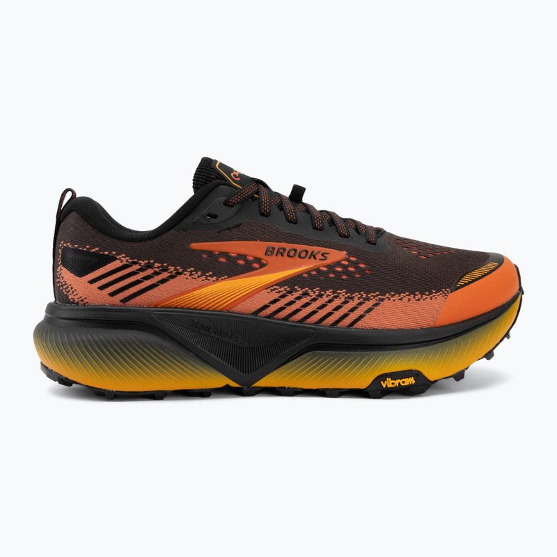Men's running shoes Brooks Cascadia 20 black/tigerlily/orange 2